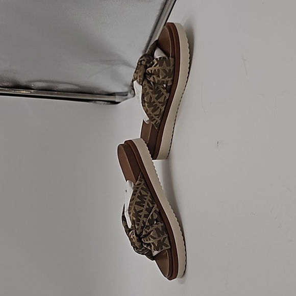 New MICHAEL Michael Kors Josie Sport Bottom Slides in Brown Logo Size 6.5, - Picture 5 of 13